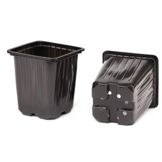 img-1: Горшок квадратный 9х9х8см V=0,4л, полистирол - ООО «Семена Тут»